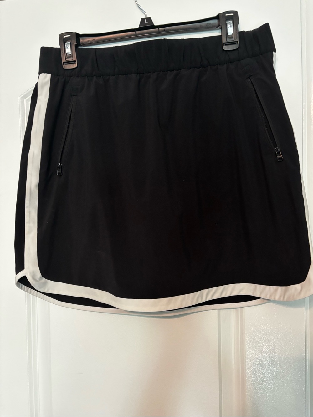 T by Talbot Women's Black Athletic Skort with White Trim Medium